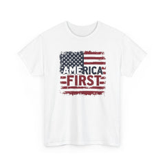 America First T-Shirt – Patriotic USA Flag Tee, Pro America Conservative Graphic Shirt