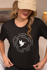 Faith & Gratitude Dove Shirt – Christian Inspirational T-Shirt – Kindness, Love & Peace Graphic Tee