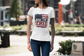 America First T-Shirt – Patriotic USA Flag Tee, Pro America Conservative Graphic Shirt