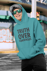 Truth Over Consensus Hoodie – Political Free Speech Conservative Apparel