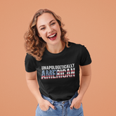 Unapologetically American Shirt – Patriotic USA Flag Graphic Tee, Freedom Conservative T-Shirt