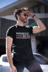 Unapologetically American Shirt – Patriotic USA Flag Graphic Tee, Freedom Conservative T-Shirt