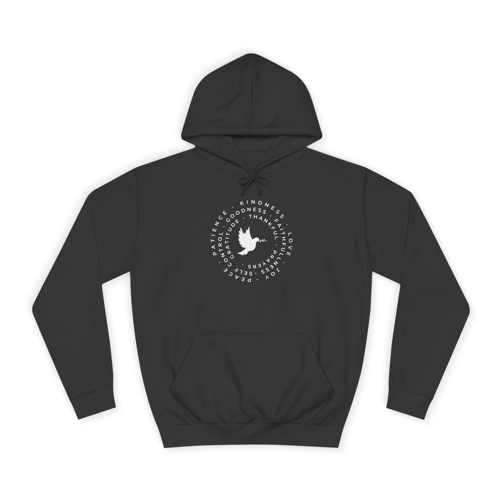 Faith & Gratitude Dove Hoodie – Christian Inspirational Sweatshirt – Peace, Love & Kindness Apparel