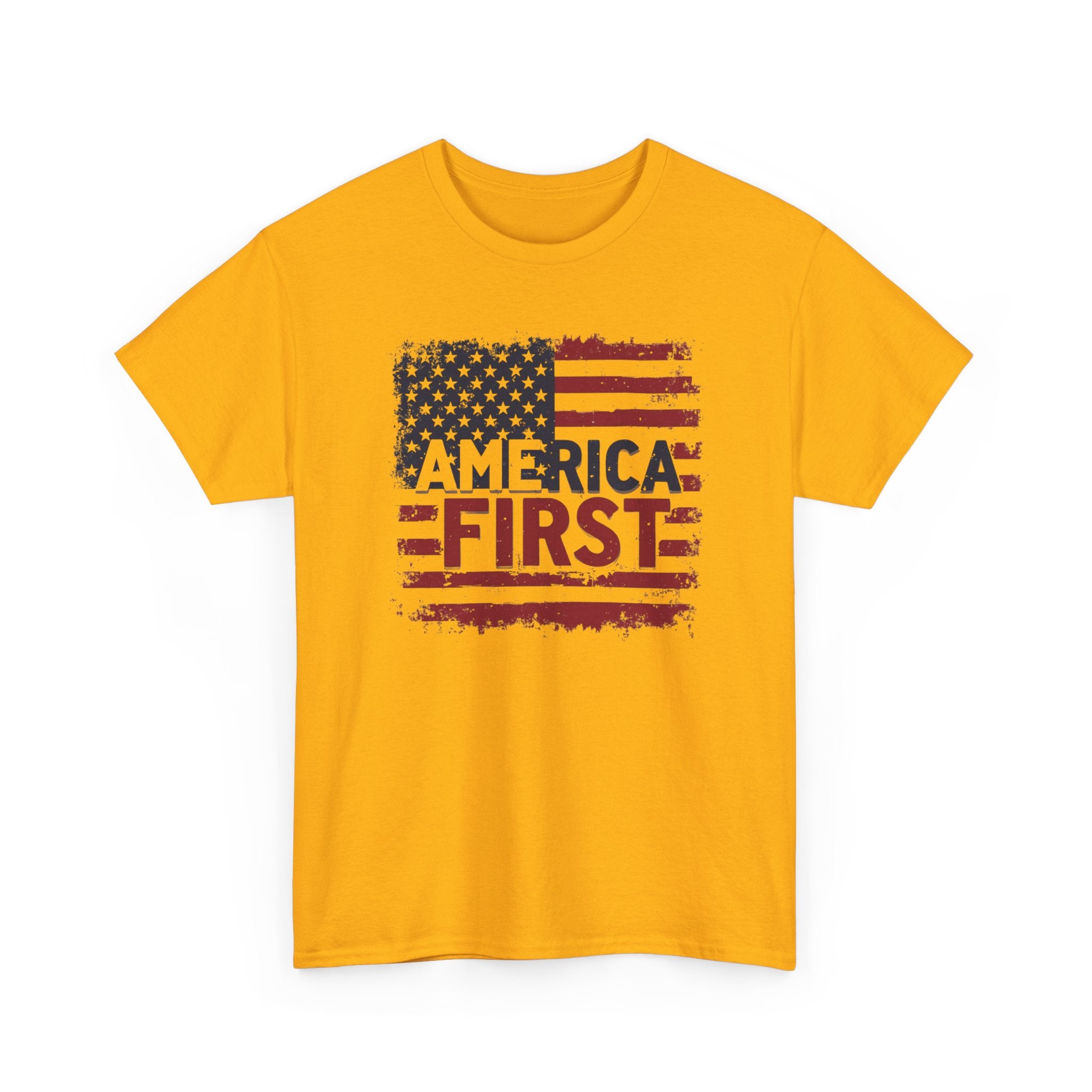 America First T-Shirt – Patriotic USA Flag Tee, Pro America Conservative Graphic Shirt