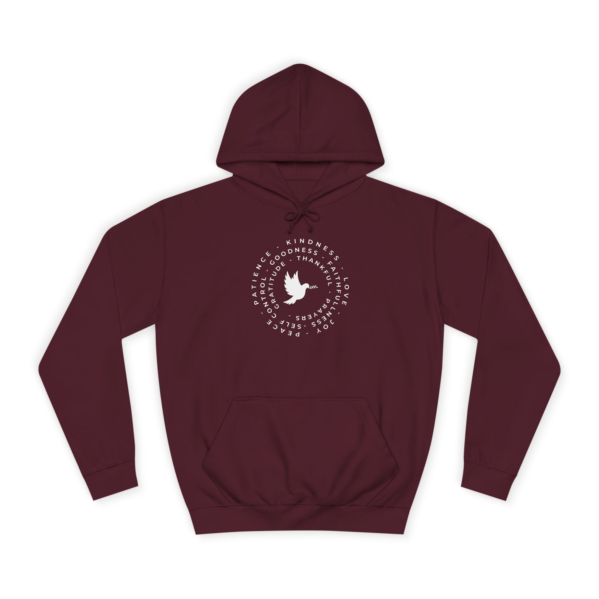 Faith & Gratitude Dove Hoodie – Christian Inspirational Sweatshirt – Peace, Love & Kindness Apparel
