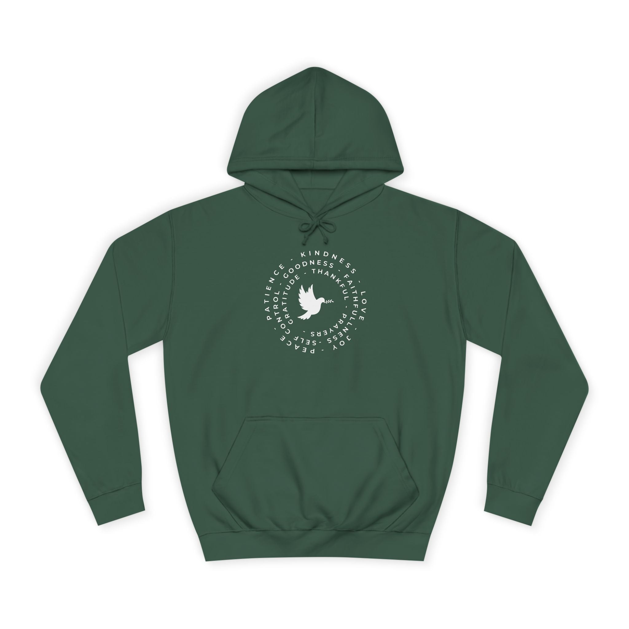 Faith & Gratitude Dove Hoodie – Christian Inspirational Sweatshirt – Peace, Love & Kindness Apparel