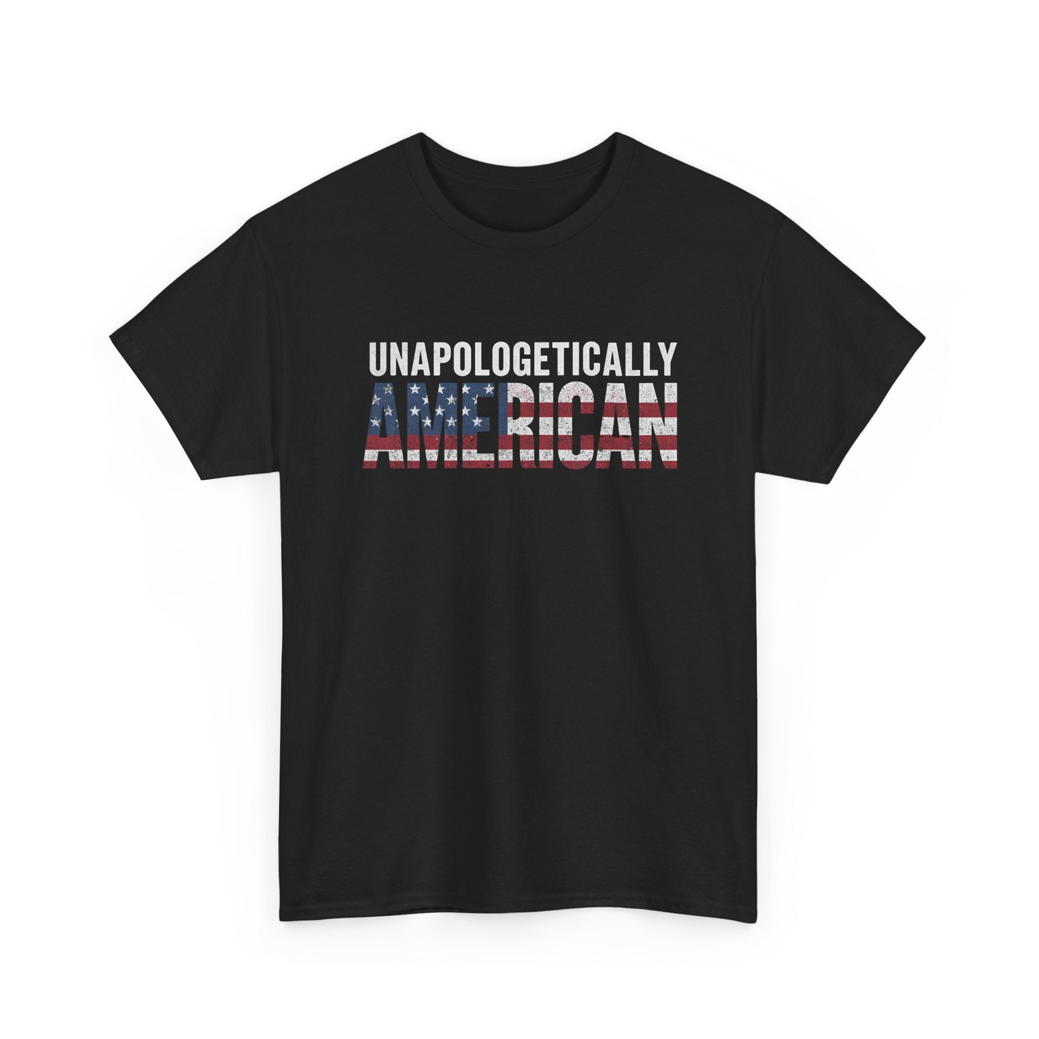 Unapologetically American Shirt – Patriotic USA Flag Graphic Tee, Freedom Conservative T-Shirt