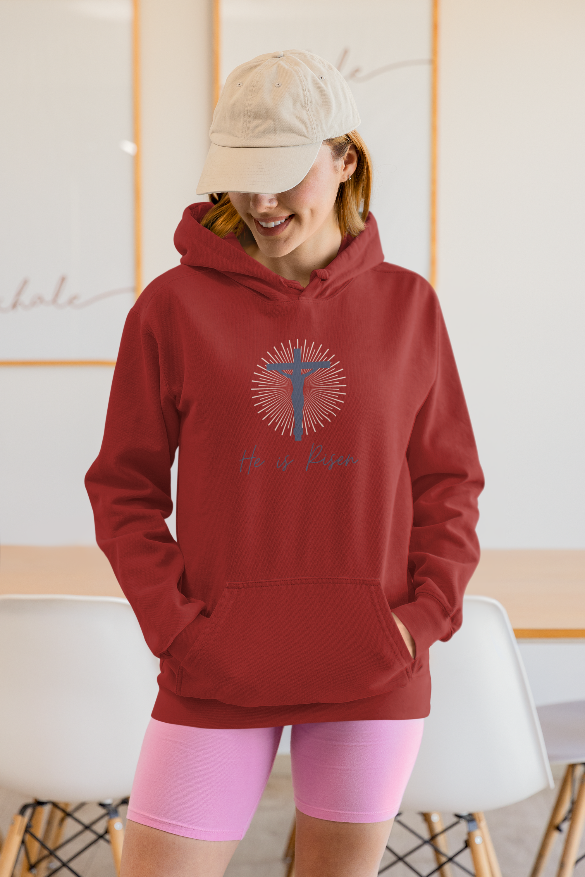 He is Risen Hoodie – Christian Easter Resurrection Sweatshirt | Inspirational Faith Apparel