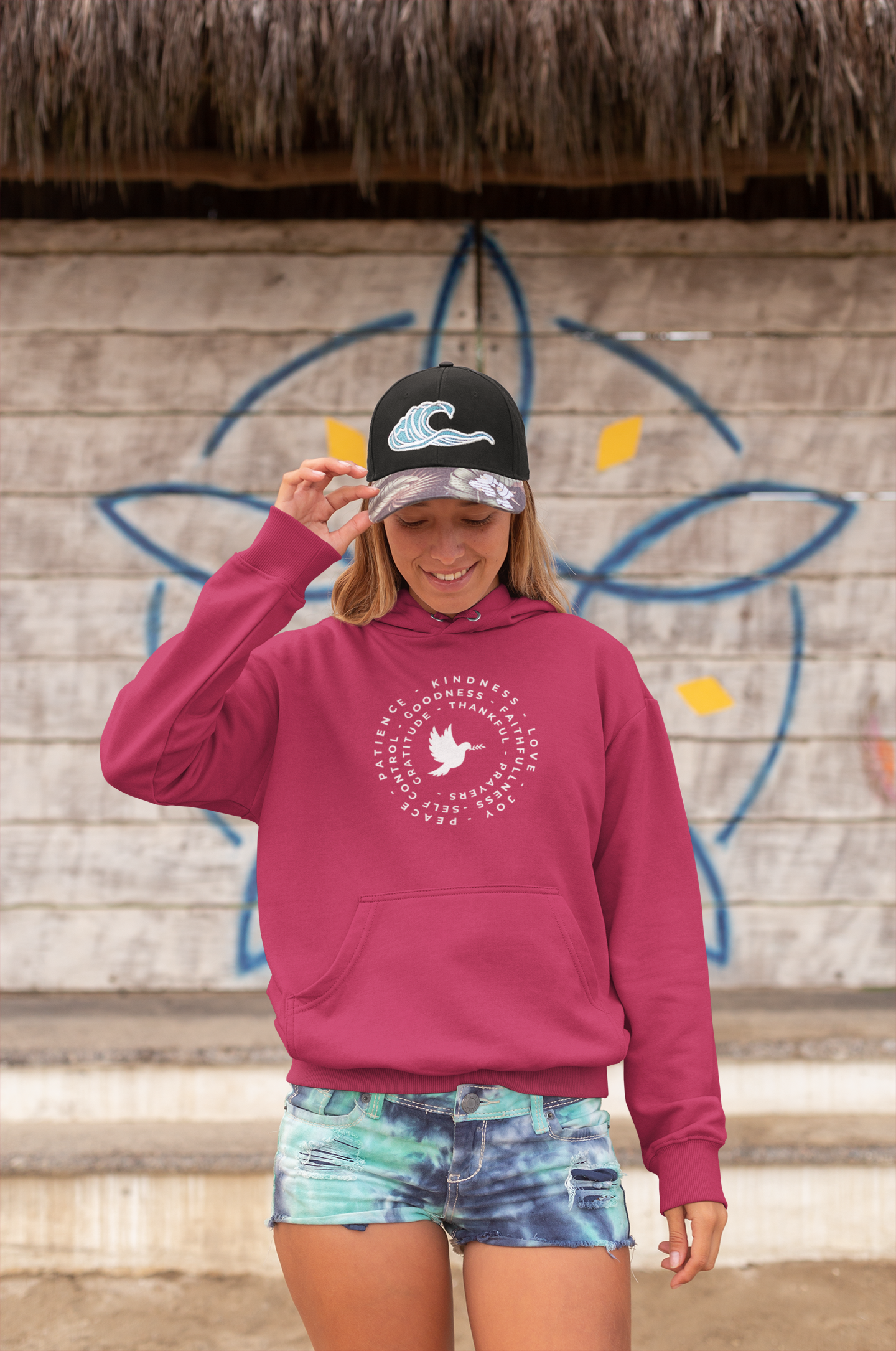 Faith & Gratitude Dove Hoodie – Christian Inspirational Sweatshirt – Peace, Love & Kindness Apparel