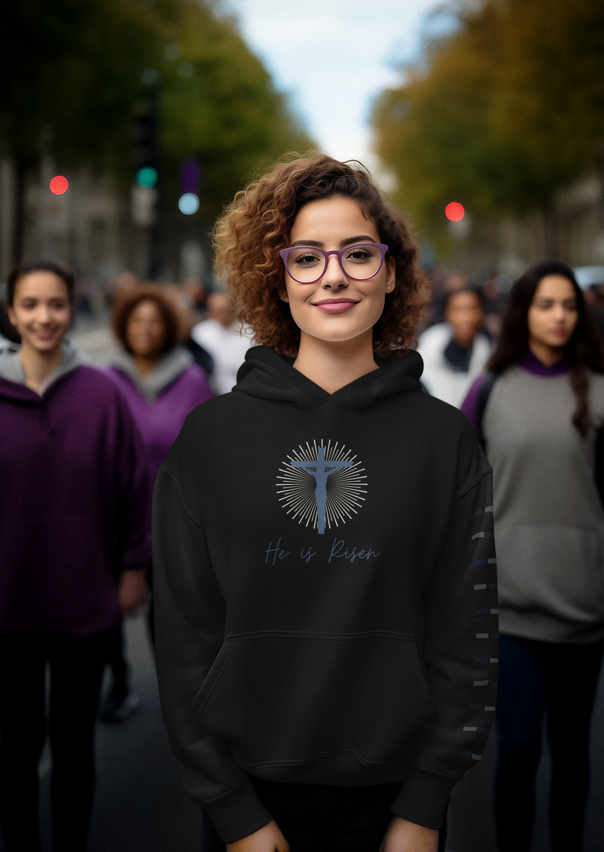 He is Risen Hoodie – Christian Easter Resurrection Sweatshirt | Inspirational Faith Apparel