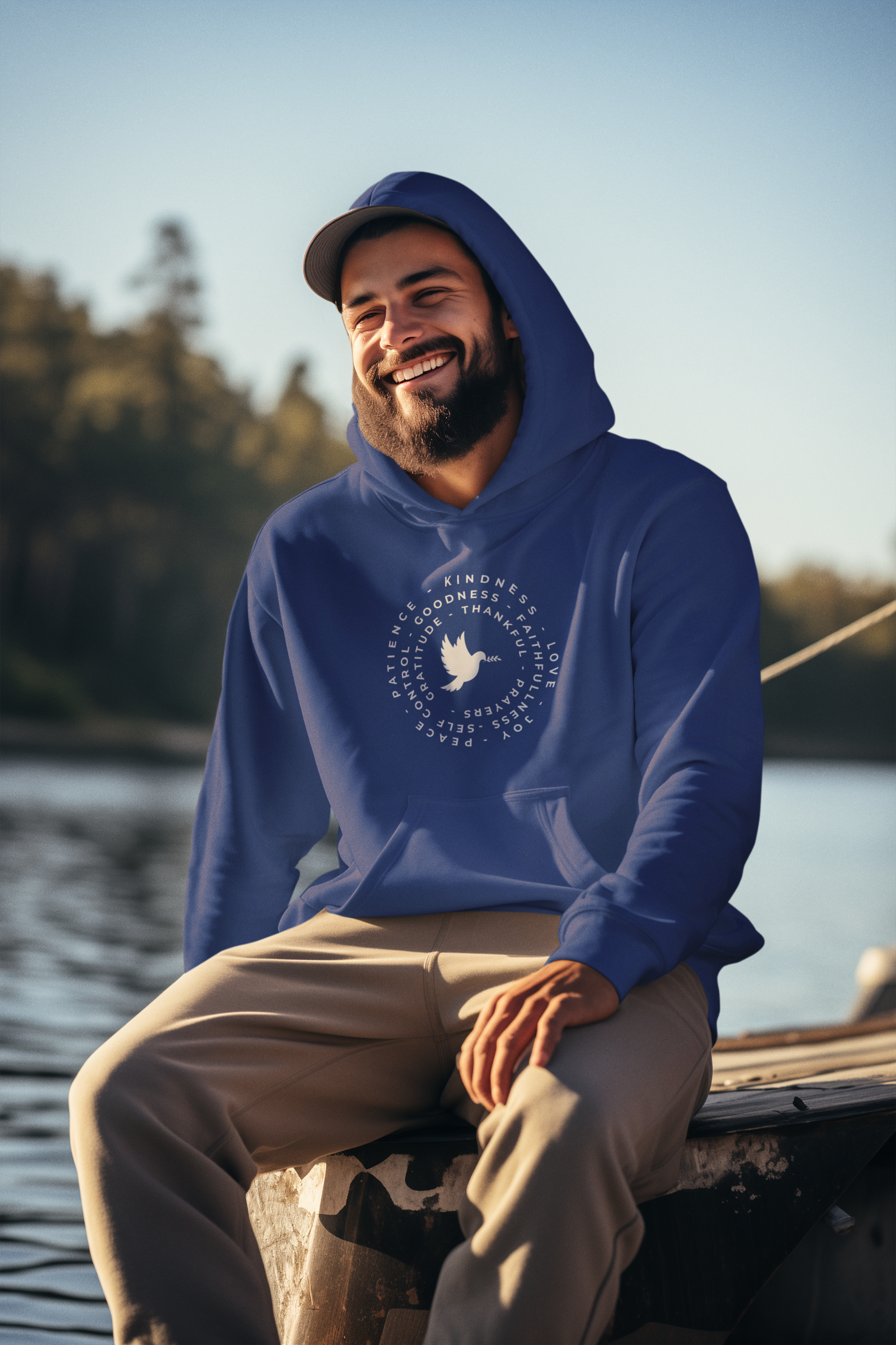 Faith & Gratitude Dove Hoodie – Christian Inspirational Sweatshirt – Peace, Love & Kindness Apparel