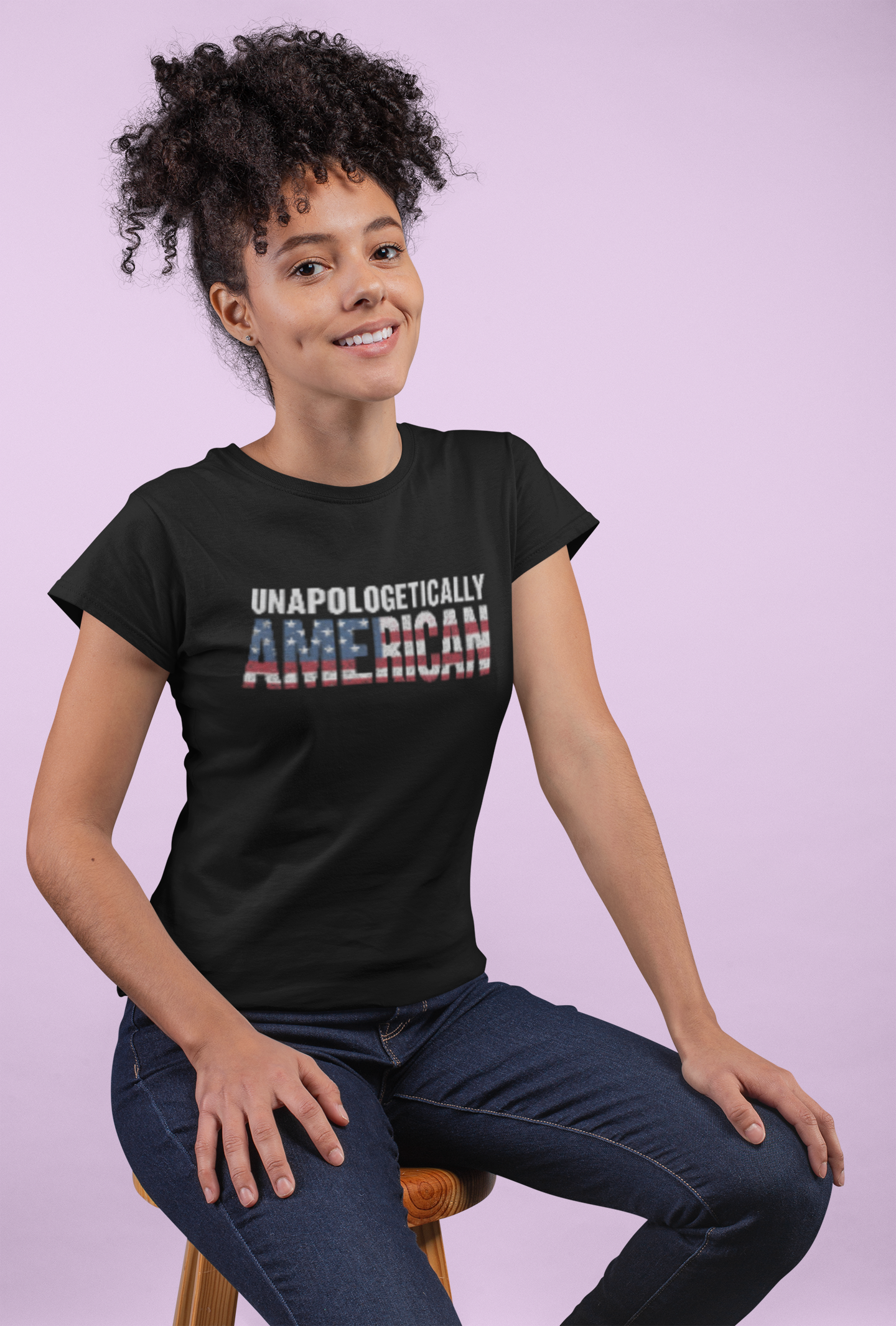Unapologetically American Shirt – Patriotic USA Flag Graphic Tee, Freedom Conservative T-Shirt